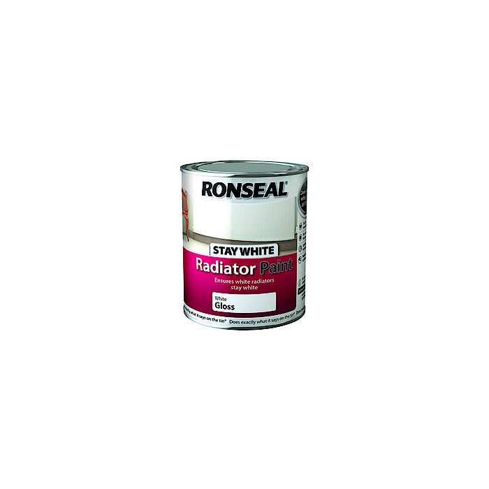 Ronseal Stay White Radiator Paint Gloss 750Ml