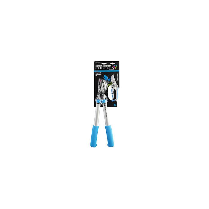 Secateurs + Bypass Loppers Set In Blue *Discontinued*