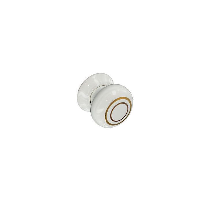 Cermc Dr Knob Wht/Gld 60Mm S3281