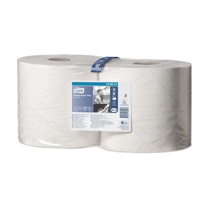 2 Ply Premium Wiping Paper Plus White 2 X 255M Combi Rolls