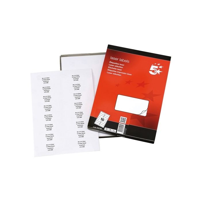 Laser Address Labels 99 X 68Mm Pack Of 1600