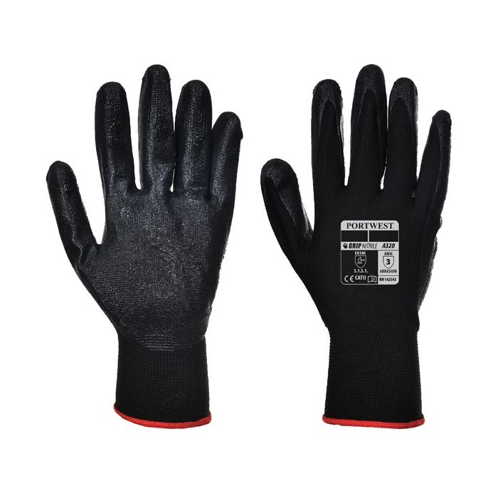 Dexti Grip Gloves Black Medium Pack Of 12