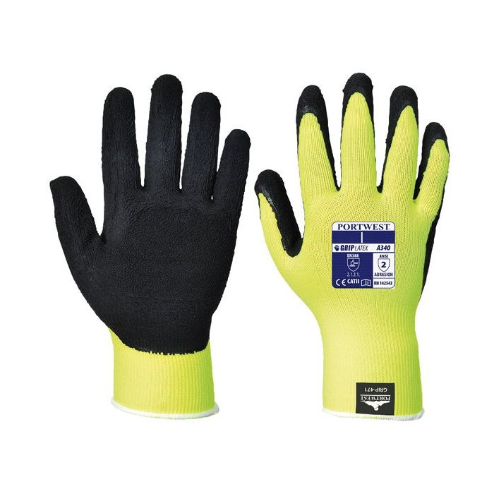 Hivis Grip Gloves Yellow Small