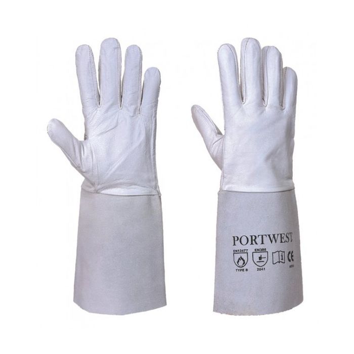 Premium Tig Welding Gauntlets Grey Large