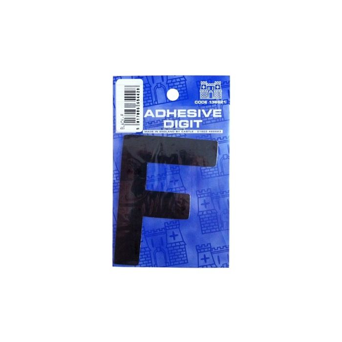 F 3In. Adhesive Digit Black Pack Of 12