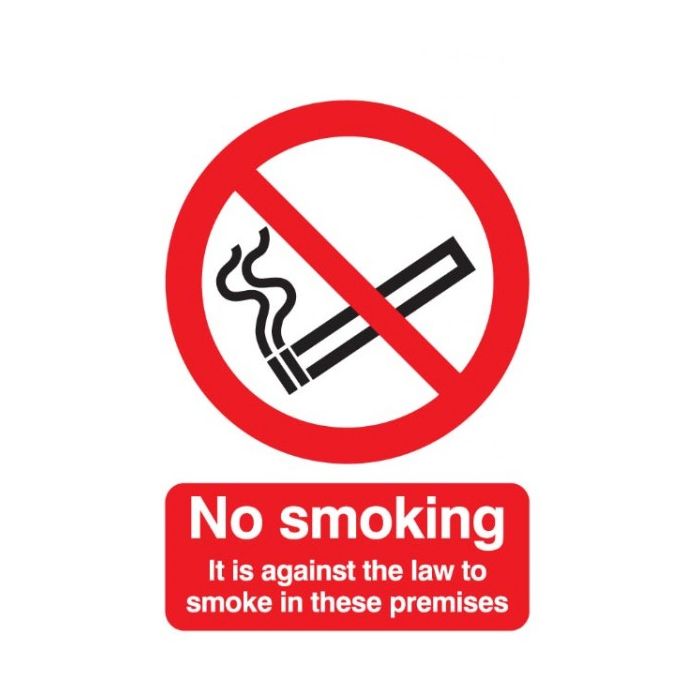 No Smoking Legally Required Sign Rigid Polypropylene 297Mm X 210Mm