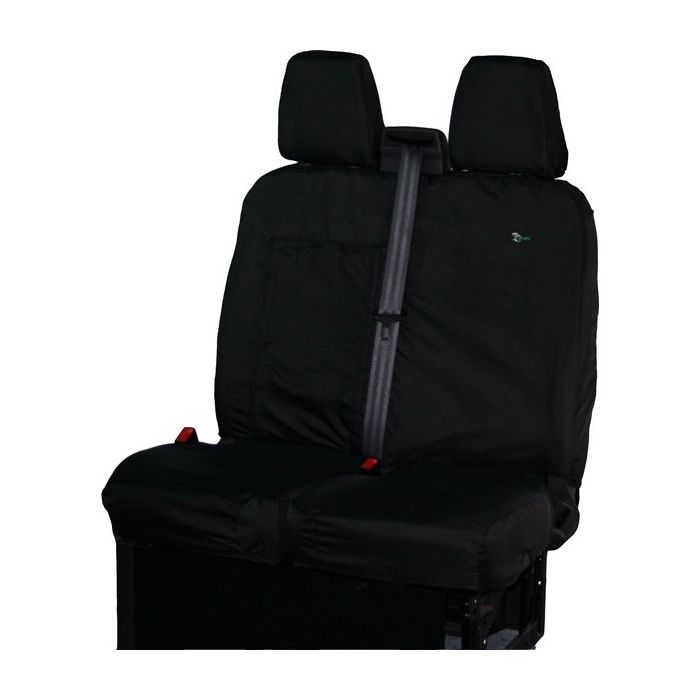 Van Seat Cover Double Black Ford Transit Custom Torneokombi 2013 Onwards