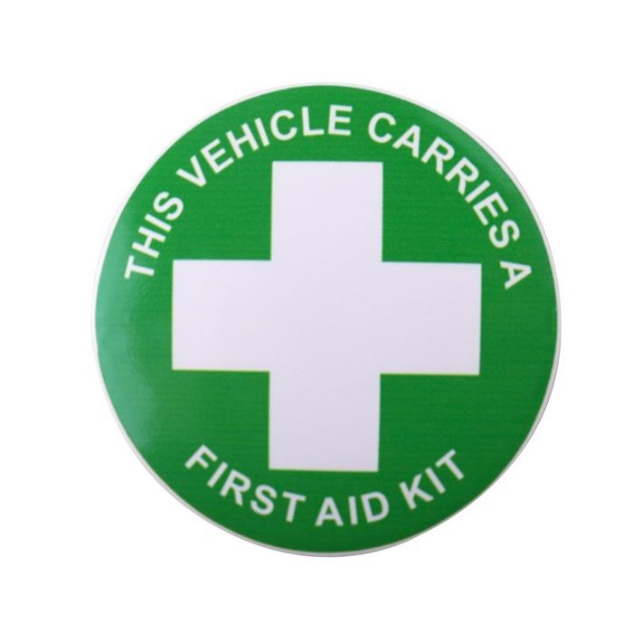 Self Adhesive Sticker This Vehicle Carries A First Aid Kit Sticker