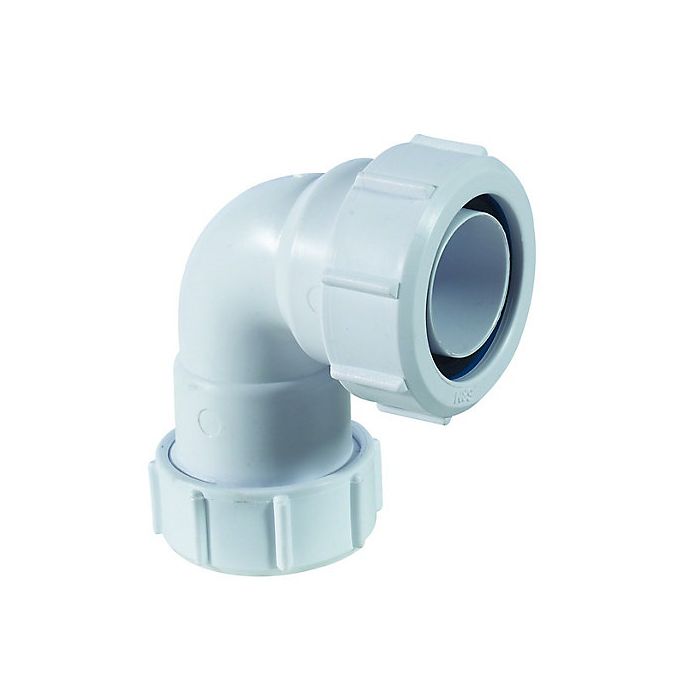 Mcalpine Multifit 90 Degree Bend White 32Mm X 32Mm Ms4-Iso