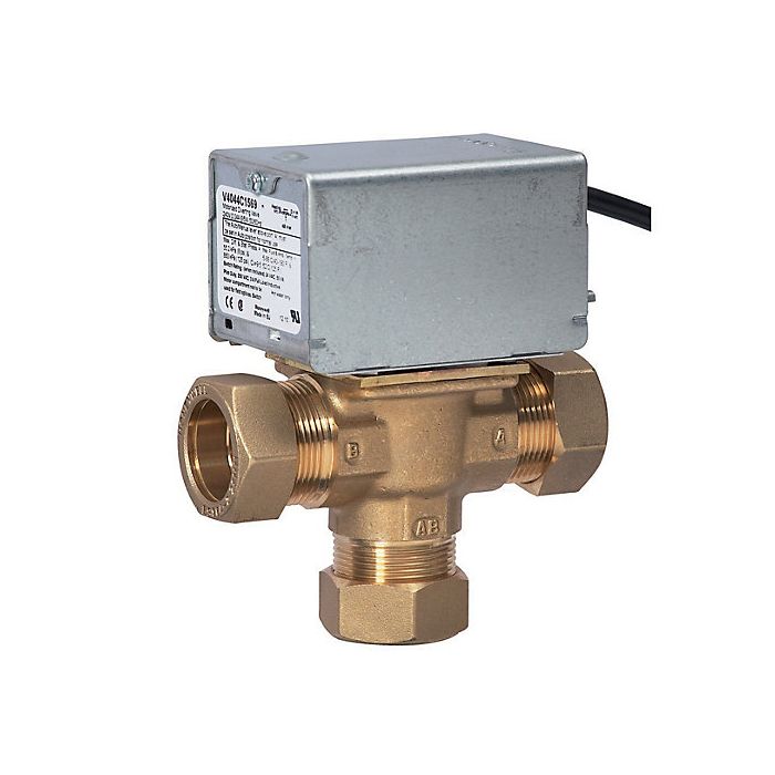 Honeywell Home 3-Port Motorised Diverter Valve 28 Mm V4044c1569/U