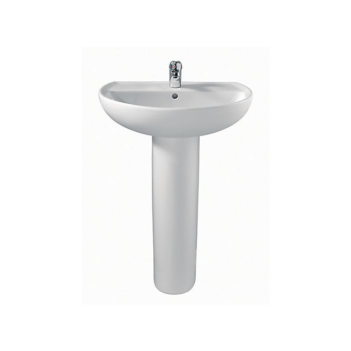 Twyford Alcona Basin 500 X 410 Mm 2 Tap Hole Ar4112wh