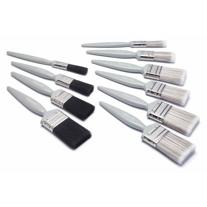 Harris Essentials Wall Ceiling & Gloss Paint Brush Set Pack 10
