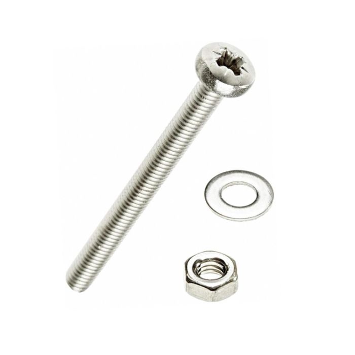 Securit Machine Screws Nuts Washers Pack of 10 M6x40