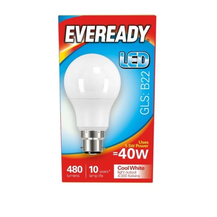 Eveready LED GLS 40W 480lm B22