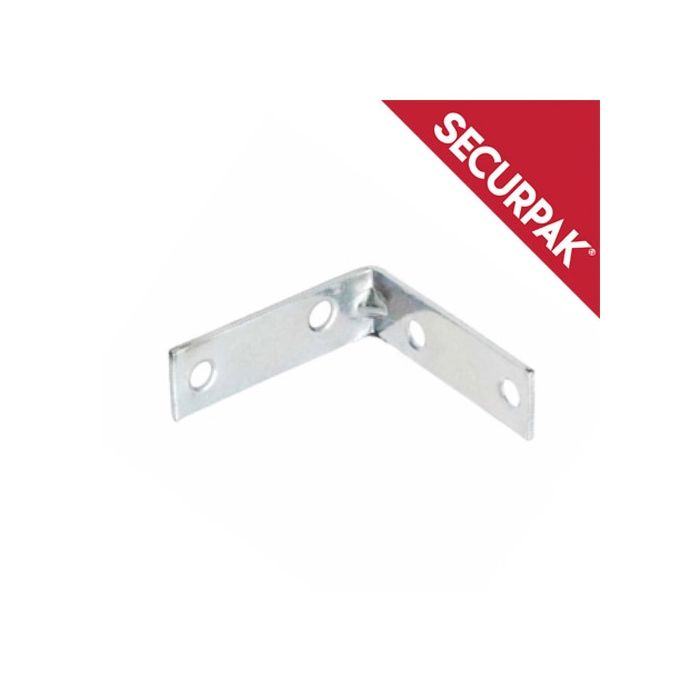 Securpak Zinc Plated Corner Brace 75mm Pack 3