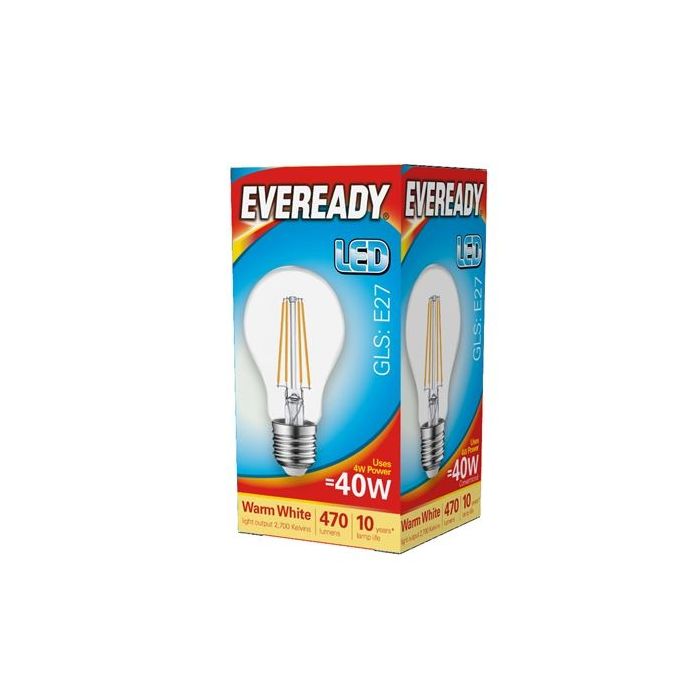 Eveready LED Filament GLS E27 470LM ES 4W 27000K