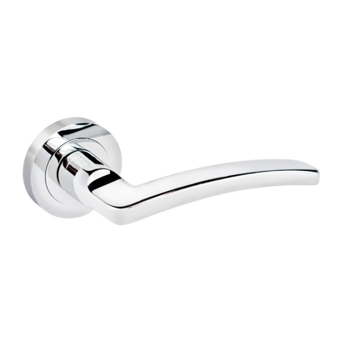 Polished Chrome Lever On Rose Nova