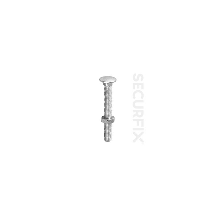 Securfix Trade Pack Carriage Bolt Zinc Plated M8X50mm