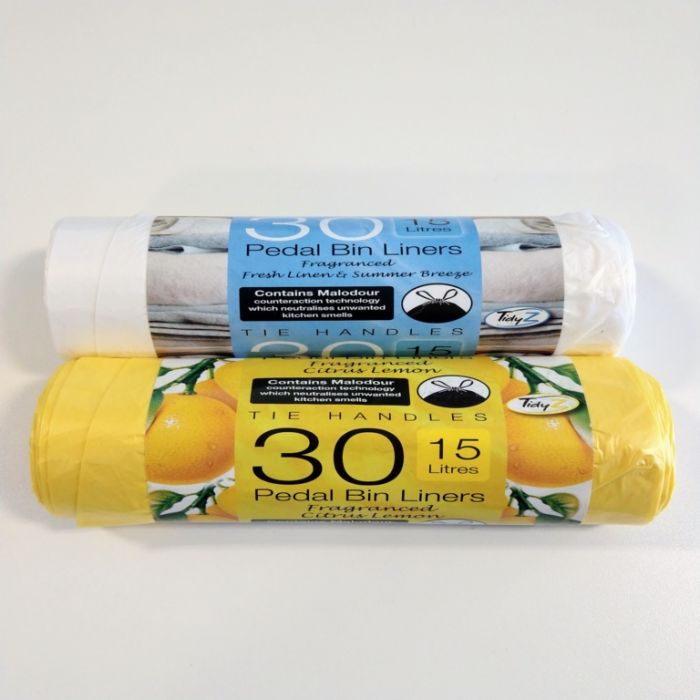Fragranced Pedal Bin Liners With Tie Handles