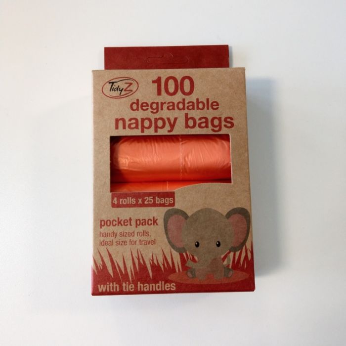 Degradable Pocket Pack Nappy Bags 4x25