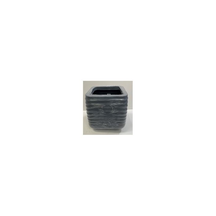 Jamie Plastic Square Planter Grey