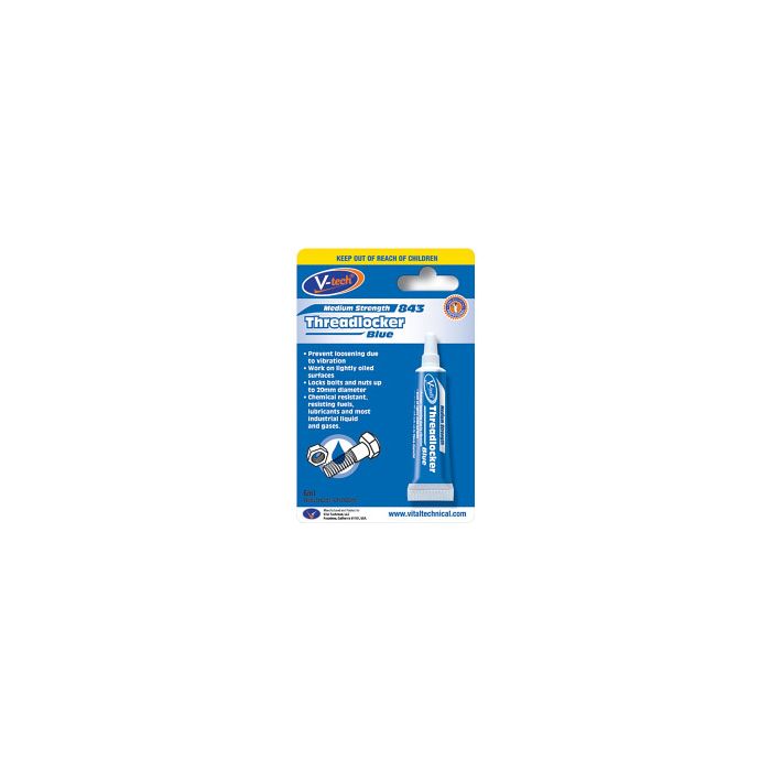 Streetwize V-Tech Threadlocker Adhesive 6ml Blue