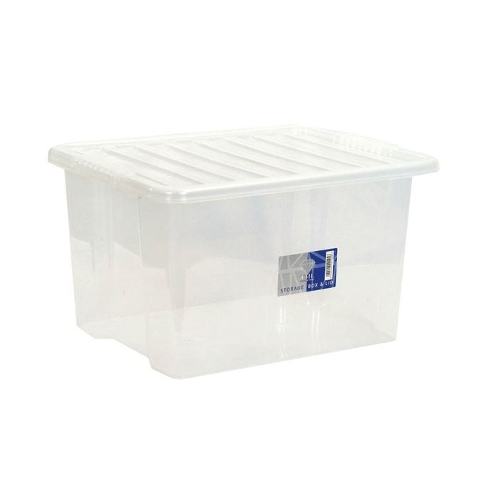 TML Storage Box & Lid 30L Clear