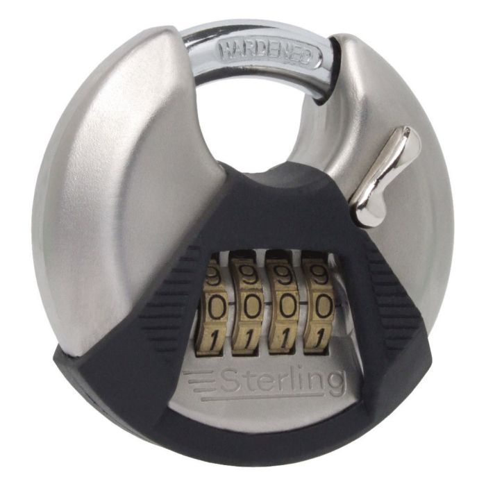 Sterling High Security 4-Dial Combination Lock Closed Shackle Disc Padlock 70mm
