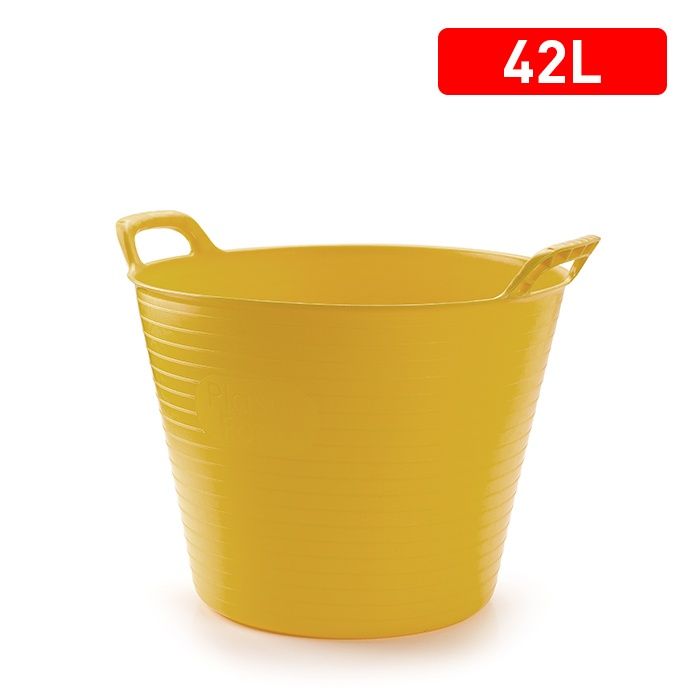 Plasticforte Recycled Flexi Tub 42L - Yellow