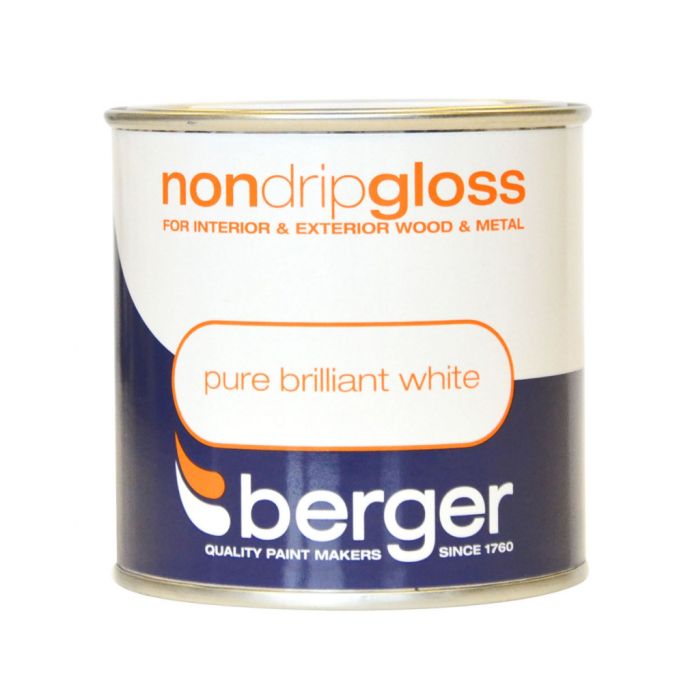 Berger Non Drip Gloss 250ml Pure Brilliant White
