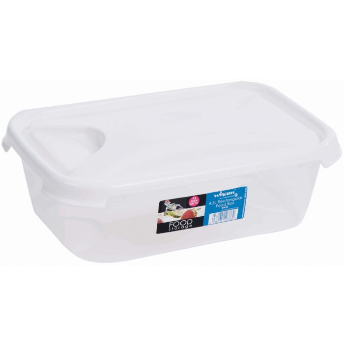 Wham Rectangular Food Storage White 4.5ltr