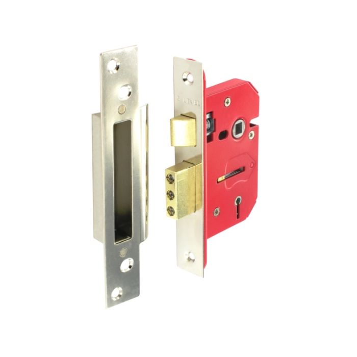 Securit 5 Lever Sash Lock Nickel Plated 63mm