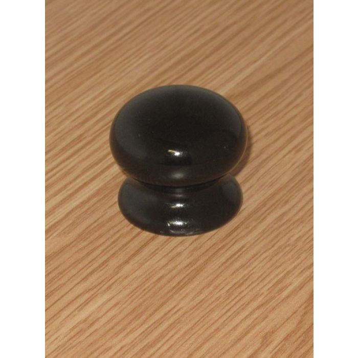 Securit Ceramic Cupboard Knob Black 35mm