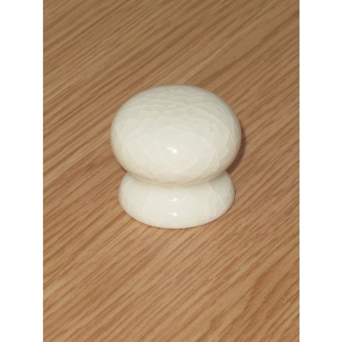 Securit Cracked White Ceramic Knobs (2) 35mm
