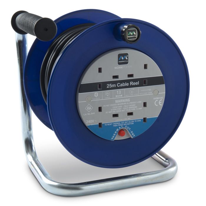 Masterplug 25M 4 Gang 13 Amp Cable Reel