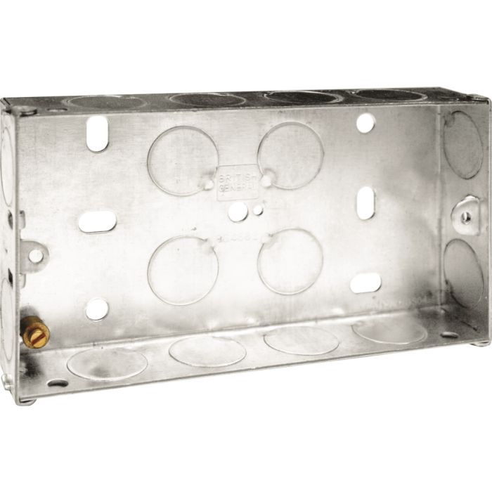 Bg Metal Back Box 25Mm Double