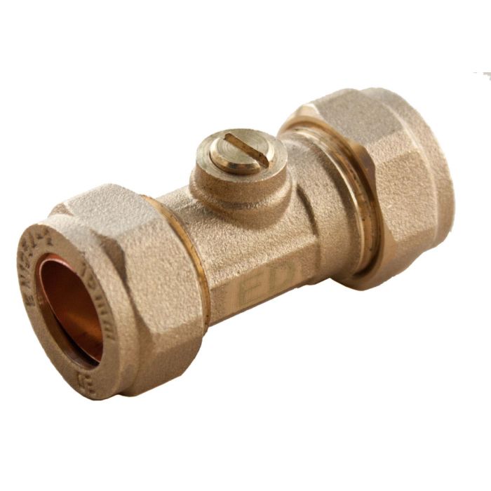 Oracstar Compression Isolating Valve 15 X 15Mm Slotted Brass