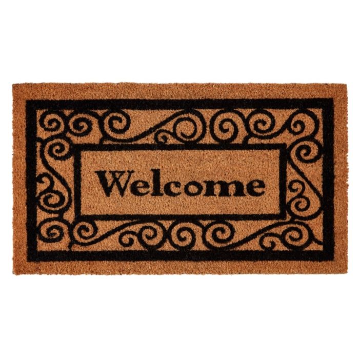 Groundsman Welcome Grey Coco Doormat 40 X 70Cm