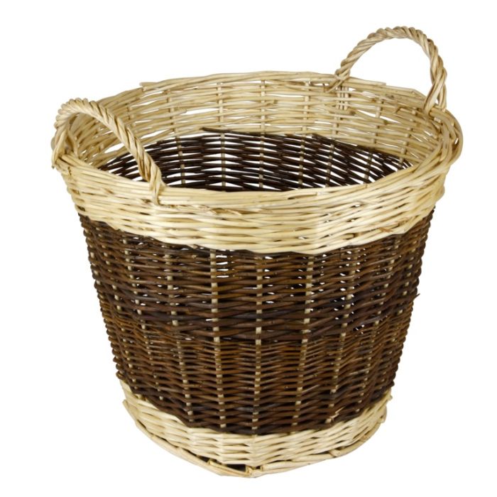 Hearth & Home Two Tone Log Basket 48cm
