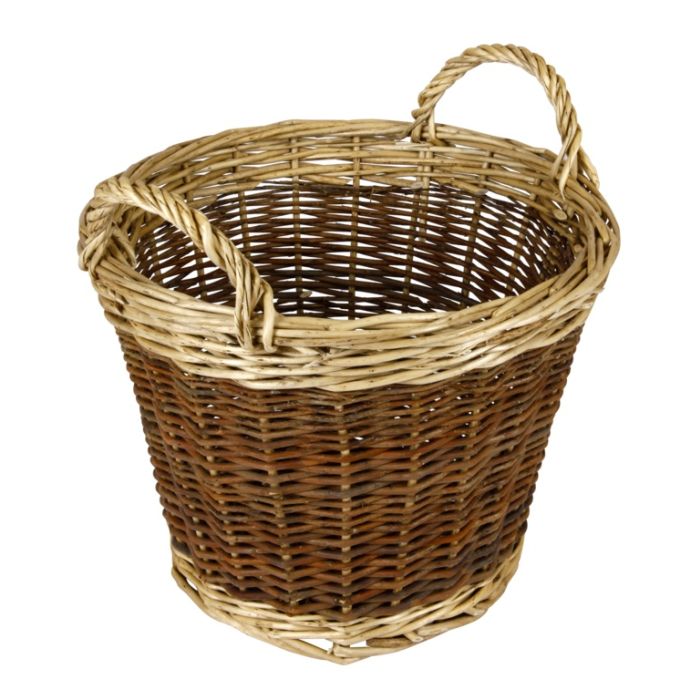 Hearth & Home Two Tone Log Basket 30Cm