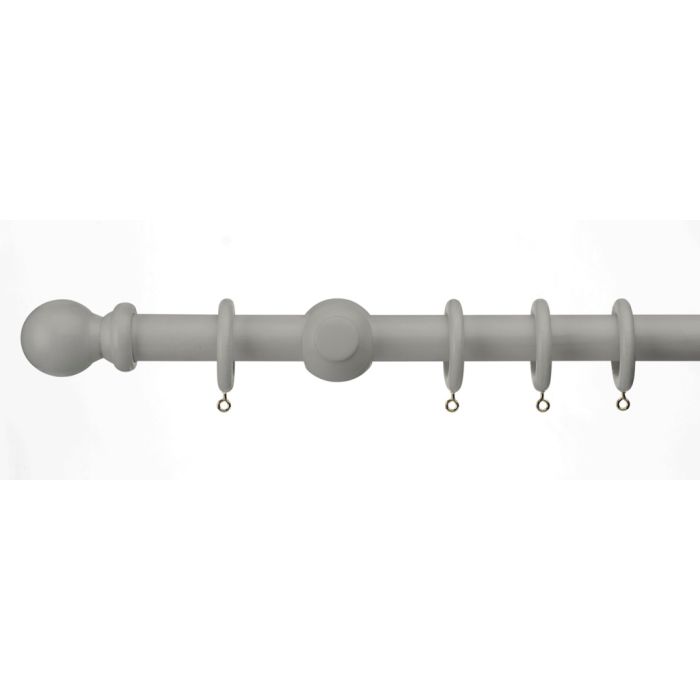 28mm Ball Wooden Pole M/Grey