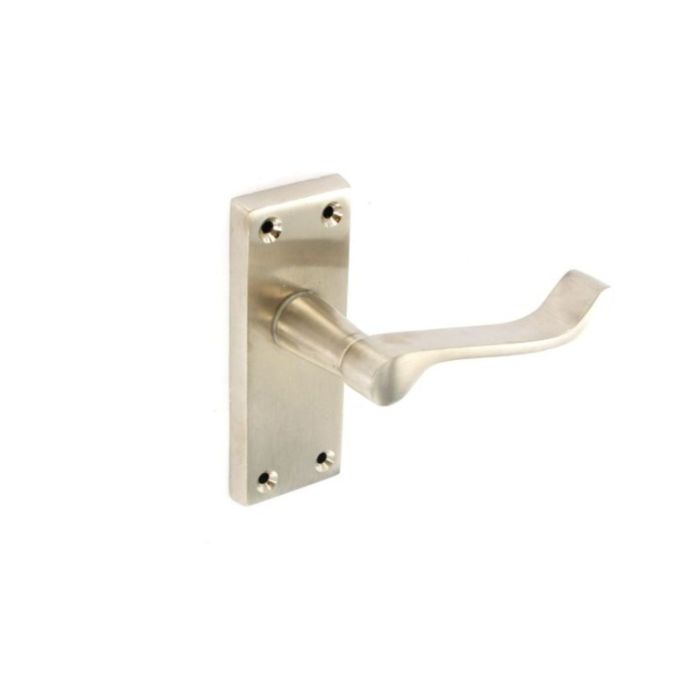 Securit Brushed Nickel Scroll Latch Handles (1 Pair) 100Mm