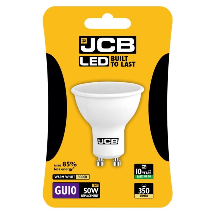 Jcb Led Gu10 5W Bulb Blister Packed 350Lm 3000K Warm White