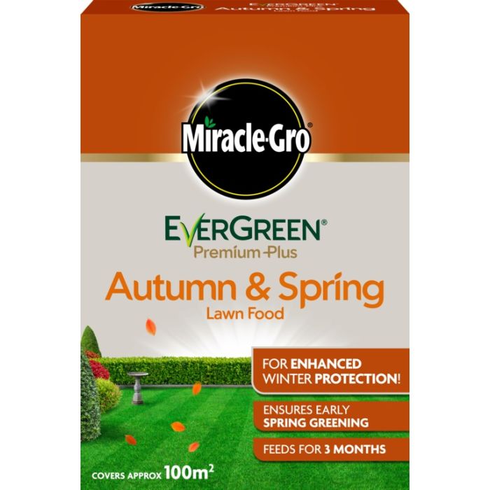 Miracle-Gro Evergreen Premium Plus Autumn & Spring Lawn Food 100M2