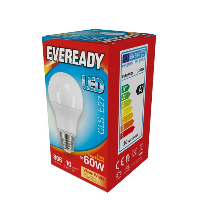 Eveready Led Gls 9.6W 806Lm Warm White 3000K E27