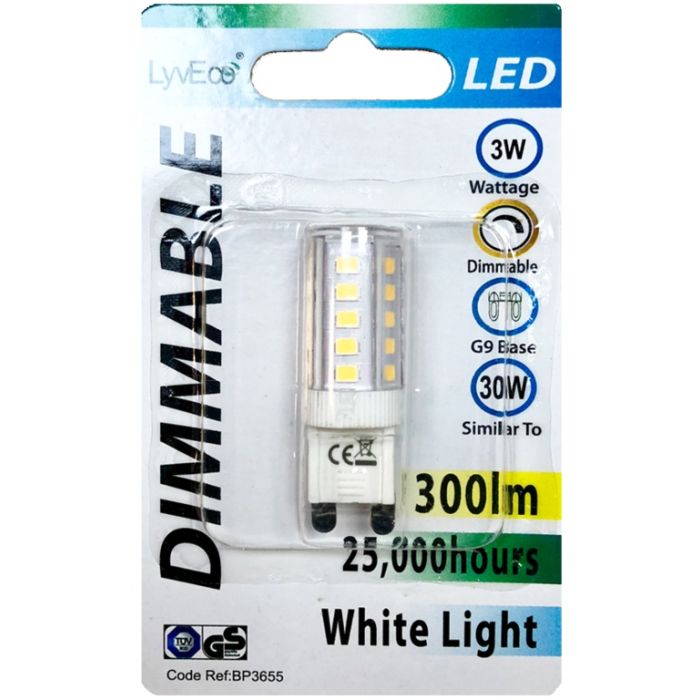 Lyveco Led Dimmable G9 3W/300Ml/2700K