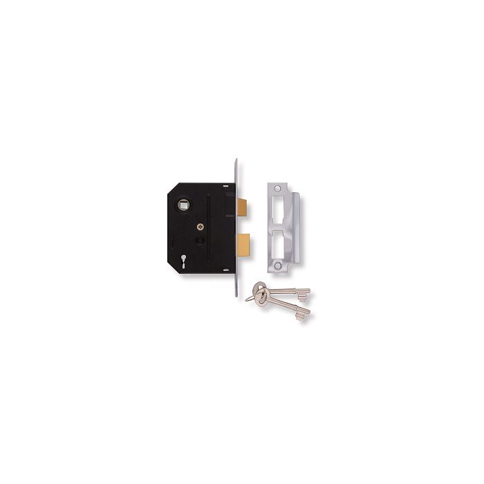 Union 2 Lever Mortice Lock Polished Brass Finish 2.5
