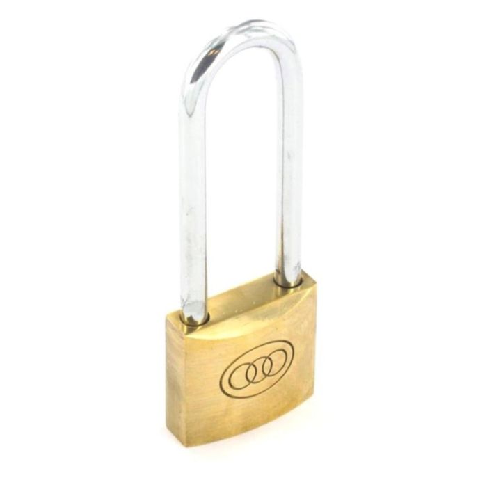 Securit Tricircle Long Shackle Brass Padlock 50Mm