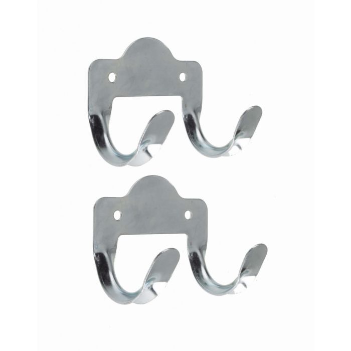 Rothley Double Metal Tool Storage Hook Zinc Plated Pack Of 2 In Pollybag With Descriptive Barcode Label