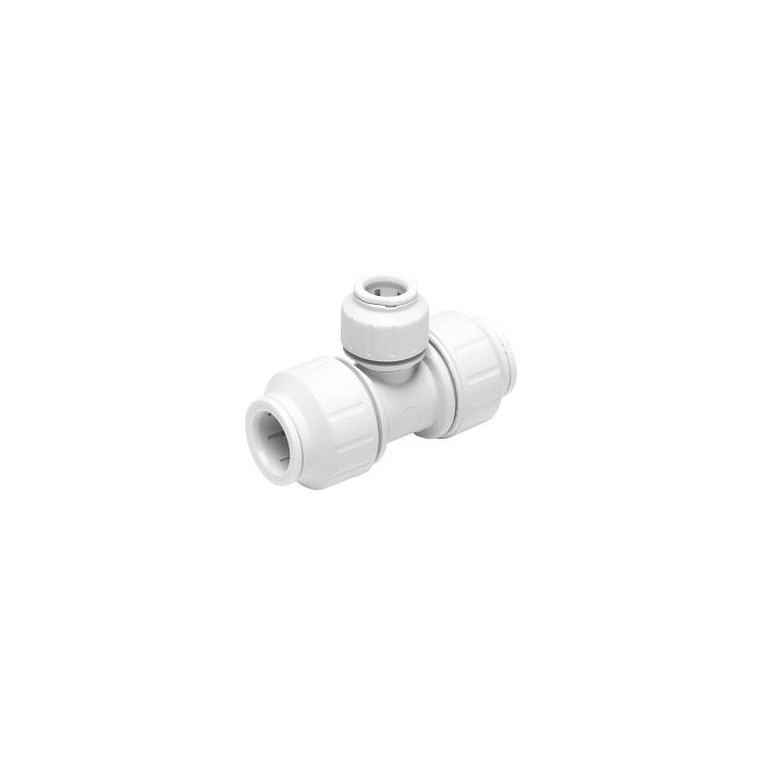 Jg Speedfit Reducing Tee Connector - White 22Mm X 15Mm X 15Mm 5 Pack